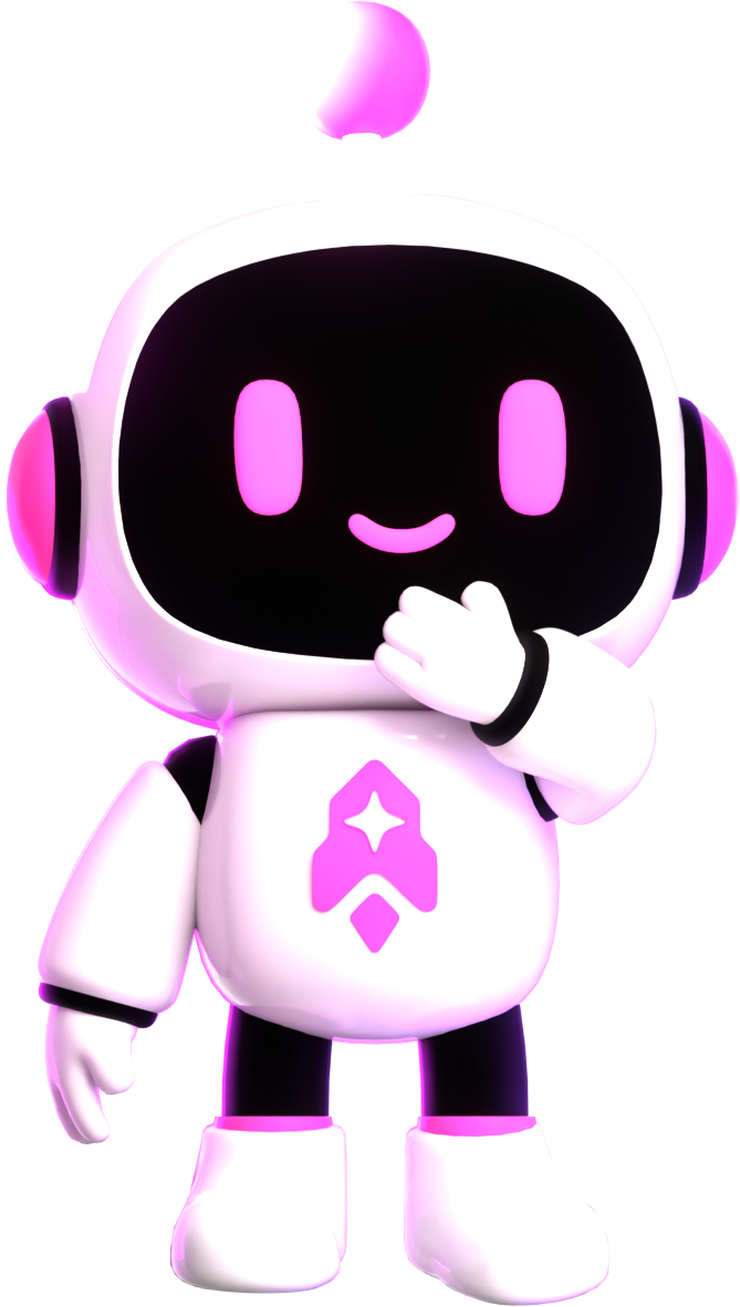 Vanta mascot thinking